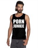 Bellatio Decorations Porn junkie T-shirt zwart Heren XXL