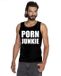Bellatio Decorations Porn junkie T-shirt zwart Heren XXL