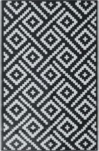 vidaXL Buitenkleed ARAKIL 190x290 cm PP wit en zwart