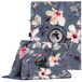 Fintie Hoes voor iPad Pro 12,9 inch (2e en 1e generatie, model 2017 en 2015) - 360 graden roterende beschermhoes Smart Stand Cover Case met automatische slaap-/waakfunctie, (Z-Bloeiende Hibiscus)