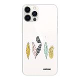 Evetane - Siliconen beschermhoes voor iPhone 12/12 Pro - Zacht, robuust, dun en transparant - Happyness