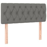 VidaXL Hoofdbord 90x7x78/88 cm stof donkergrijs