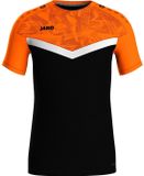 Jako Iconic T-Shirt Heren - Zwart / Fluo Oranje | Maat: L