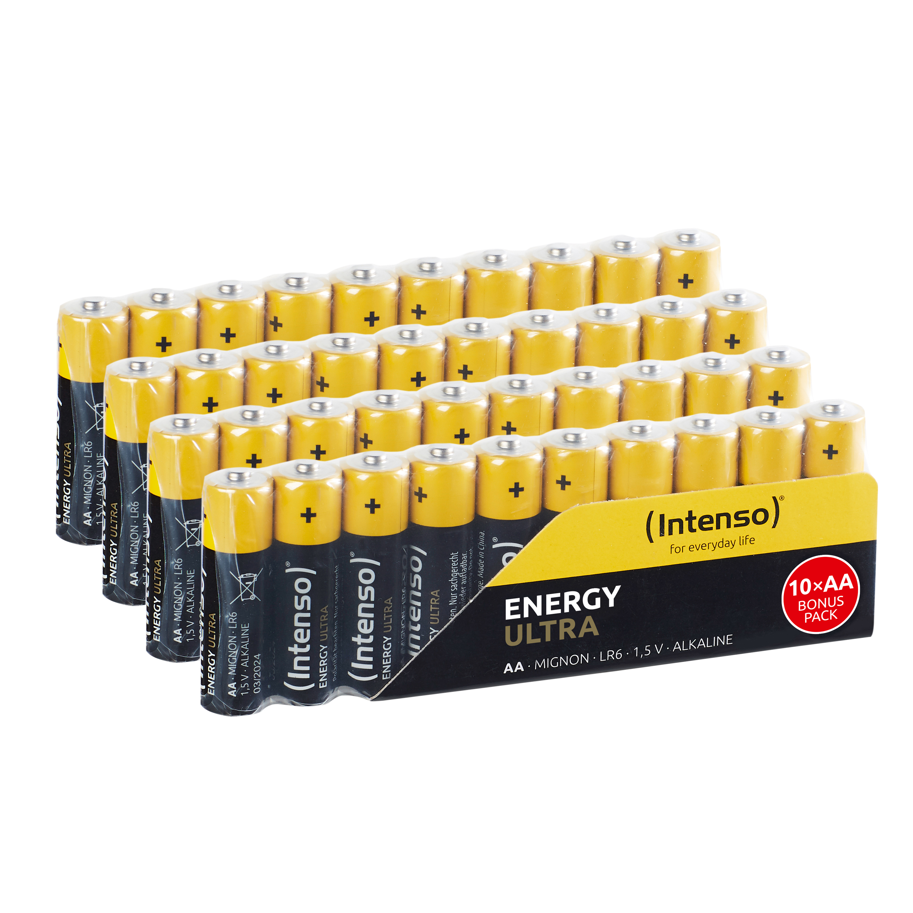 Intenso 7501520 - Energy Ultra Alkaline Batterie AA Mignon 40er-Pack - Batterie