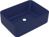 vidaXL Lavabo céramique mat bleu foncé 41x30x12 cm