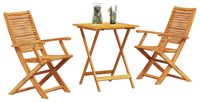 Maison Exclusive Ensemble Bistro Pliant 3 Pièces Bois d'Acacia Massif Marron