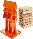 Relaxdays Houtsplijter - oranje - 10x18x8 cm - staal - handmatig