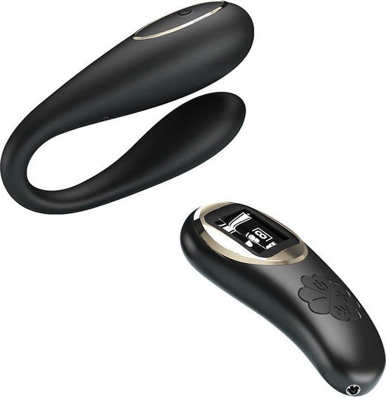 Pretty Love Nathan Partner Vibrator Afstandsbediening met LED Display Zwart
