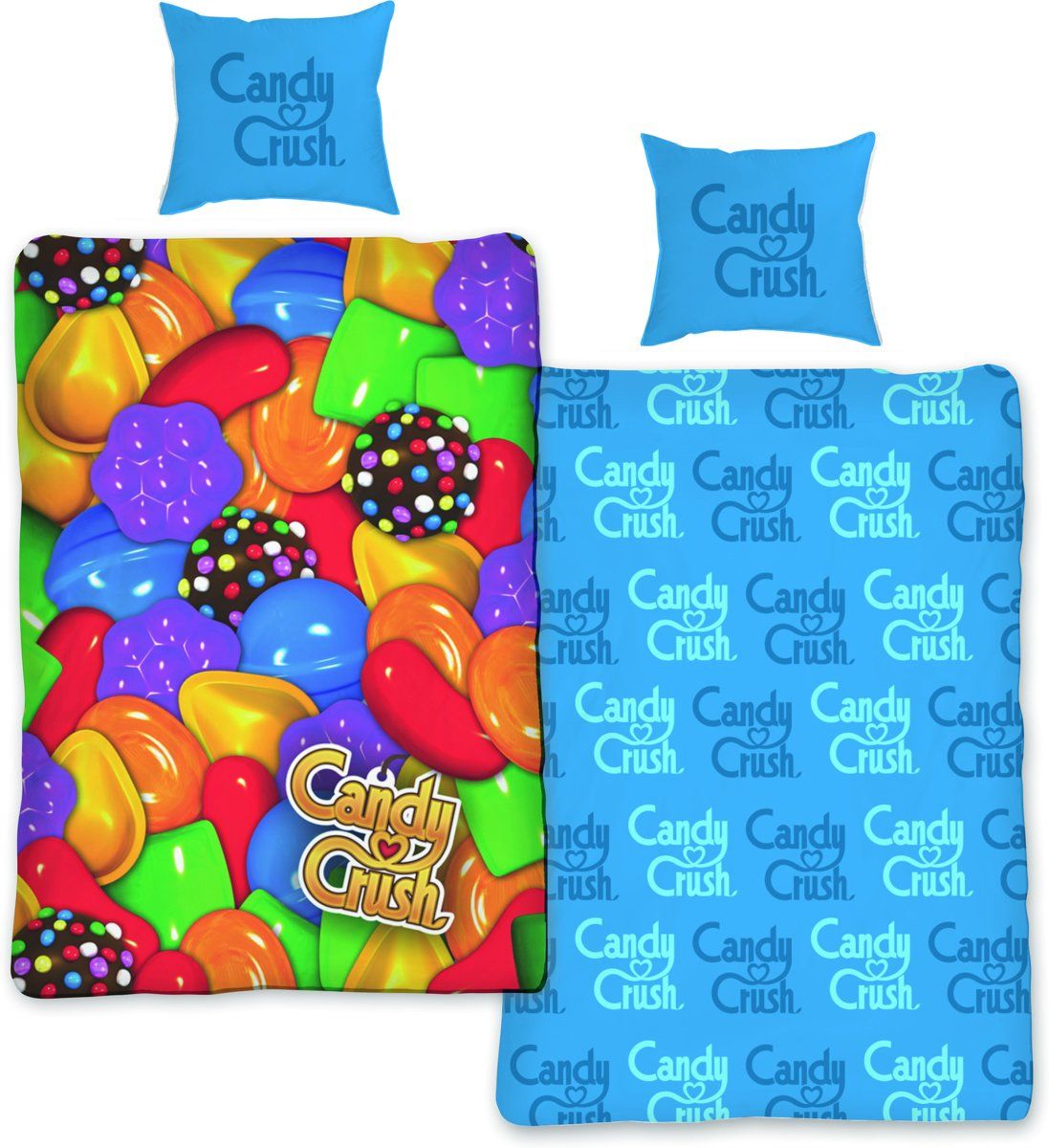 Candy Crush Dekbedovertrek - Eenpersoons - 140x200/220 cm - Multi