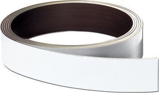 Franken Magneetband, (L)10.000 x (D)0,8 x (H)10 mm, wit