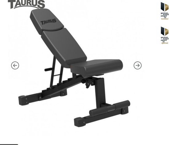 Taurus Halterbank B930 - Verstelbare Trainingsbank - Zwart - 400kg