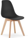 Viking Choice KITO - Eetkamerstoel - 46x50x80cm - beuken poten - zwart