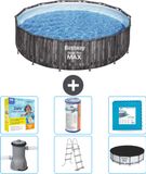Bestway Rond Steel Pro MAX Zwembad - Houtprint - 427 x 107 cm