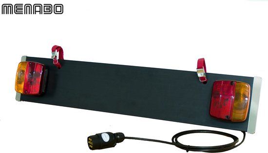 Menabo Kentekenplaathouder met verlichting - Zwart