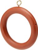 Bulk Hardware bh05954 Gordijnroederingen van hout met schroefoog, binnendiameter 45 mm (1,3/10,2 cm) Buitendiameter. 64 mm (2,1/5,1 cm) – Donkerbruin, 10 stuks