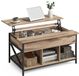 Vasagle table basse réglable en hauteur – camelbrun et noir