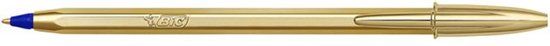 BIC Cristal Gold Balpen - Blauw Schrijvend - 1 Stuk