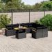 Maison Exclusive - Ensemble de meubles de jardin 10 pièces avec canapé et coussins, noir, en polyrotin