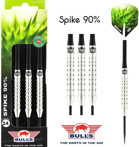 Bulls Spike 90% 24 gram Steeltip Dartspijlen