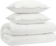 vidaXL Dekbed en Kussen Set 3-delig 240x260 cm 4 seizoenen Wol Wit