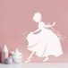 Princesse Sticker Mural - 217x255 Cm - Noir