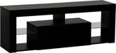 Happy Garden meuble TV DARYL noir avec bande LED 140cm