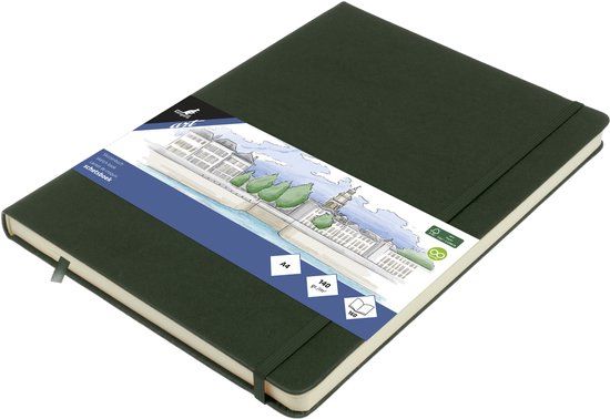 Kangaro Schetsboek A4 - Forest Green - Hardcover - 80 Vellen - 140 Gram