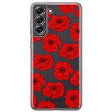 ERT GROUP mobiel telefoonhoesje voor Samsung S21 FE origineel en officieel erkend Babaco patroon Flowers 018 optimaal aangepast aan de vorm van de mobiele telefoon, gedeeltelijk bedrukt