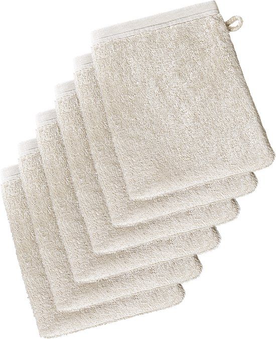 De Witte Lietaer Imagine - Washandjes - Beige - Set van 6