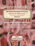 Coral & Charcoal: Abstract Mixed Media Ephemera: An Art Paper Resource Collection
