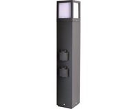 Deko-Light Facado Lampe sur pied anthracite Douille E27 65cm avec 2 prises