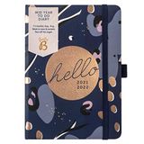 Busy B Halverwege het jaar om dagboek te doen augustus 2021 - augustus 2022. Navy A6 Week om planner te bekijken met penhouder, elastische sluiting en opbergzakken 2021/22 Navy