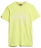 Superdry Vintage Logo Neon T-shirt Hommes Coupe Relax S Dry Fluro Yellow