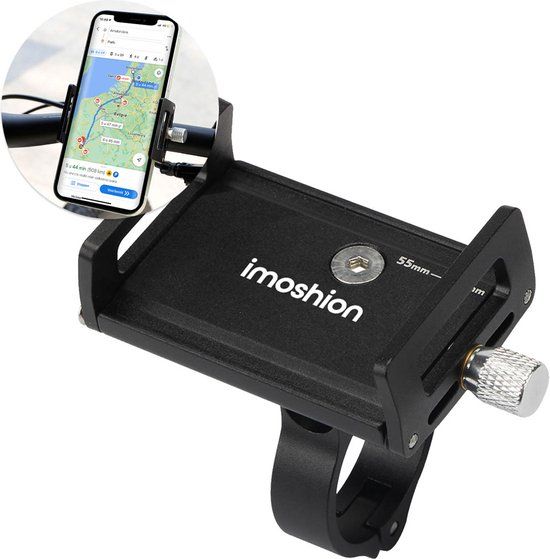 iMoshion Telefoonhouder Fiets - Mini Telefoonhouder Fiets en Scooter - 360 Graden Rotatie - GSM Houder - Zwart