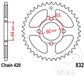 CORONA JT Sprockets 50T 420 Chain Sprocket Black Inner Diameter 044 Fixing Center Distance 060