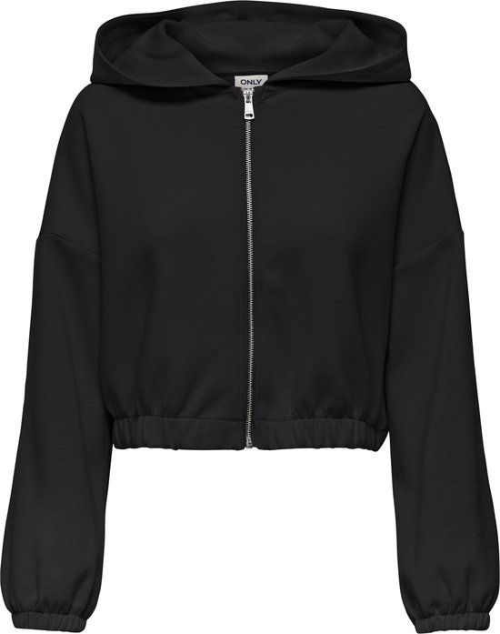 ONLY CARMAKOMA CARSCARLETT LS ELASTIC ZIP HOOD SWT NOOS - Meisjes - Zwart - Maat 46-48