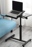 IN-HOMEXL Laptoptafel op Wielen – Verstelbaar – Verrijdbare Laptoptafel voor Bank & Bed – Zwart