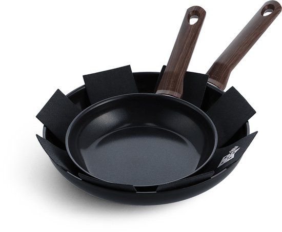 BK Simply Ceramic Koekenpannenset - 24 & 28 cm - Zwart