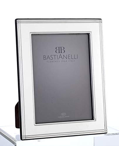 Bastianelli Fotolijst, 13 x 18 cm, van 925 zilver, plat, dubbele rij