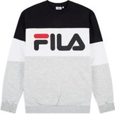 Fila Straight Blocked Crew Sweater Heren Maat S Zwart/Wit/Grijs/Rood