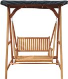 AXI Kari Teak Schommelstoel – 150 x 100 x 200 cm – Teakhouten Tuinschommel met Luifel – Hollywoodschommel – Max. 120 kg