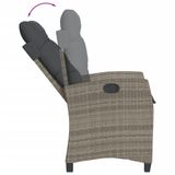 vidaXL 5-delige Tuinset met Kussens, Poly Rattan, Grijs