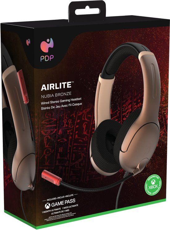 PDP Airlite Headset Bedraad Hoofdband Gamen Zwart, Brons