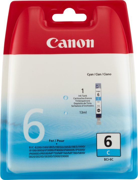 Canon BCI-6 Cyaan Inktcartridge - 4706A002