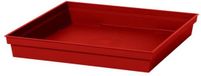 EDA Toscane - Soucoupe de pot de fleur - Rouge - Carré - 33 x 33 x 5 cm