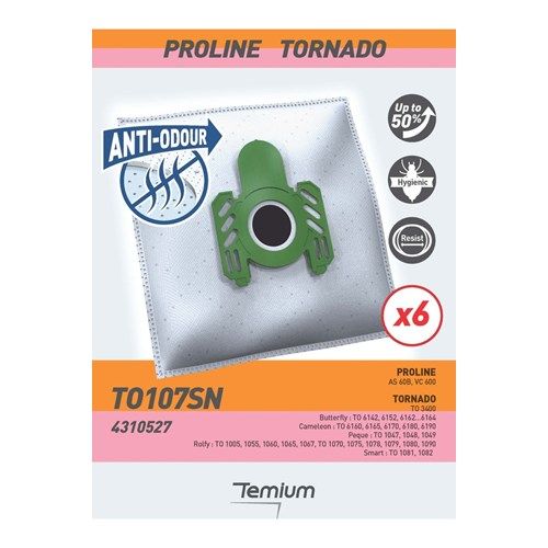 Temium stofzuigerzakken TO107SN X6