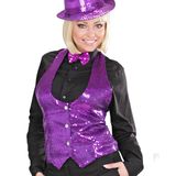 Widmann Finidi Glitter vest paars pailletten dames XL