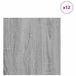 vidaXL Decorpanelen 12 st grijs sonoma 30 x 30 x 0,27 cm bewerkt hout
