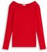 Tom Tailor - Slim fit shirt met lange mouwen en boothals - Maat S - soft scarlet red