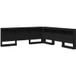 Tête de lit de rangement chêne noir 200 cm bois d'ingénierie